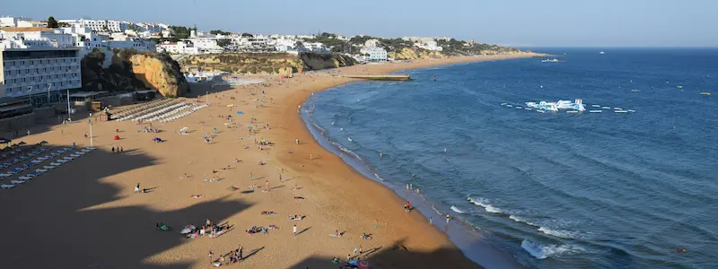 Beach In Town Albufeira Portugal