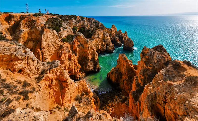 Ponta De Pieedade Rockey Cliffs In Lagos,Portugal