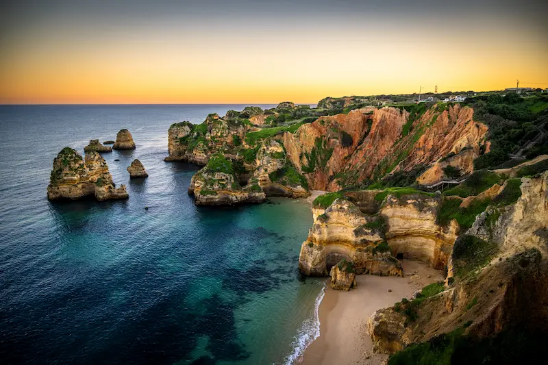 Spectacular Beauty Of The Sunset In Lagos Portugal